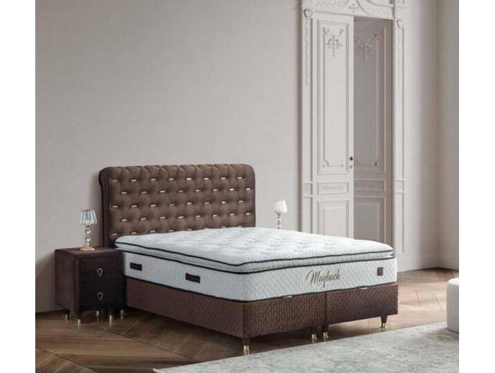 JVmoebel Schlafzimmer-Set Modernes Braunes Schlafzimmer Set Designer Polsterbett 2x Nachttische, (Schlafzimmer-Set 3tlg (Bett + 2x Nachttische) von OTTO