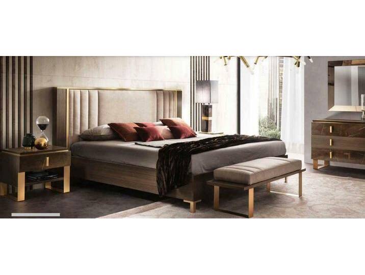 JVmoebel Schlafzimmer-Set Modernes Schlafzimmer Set Bett Nachttisch Hocker 4tlg. Garnitur Gruppe, Made in Europa, braun von OTTO