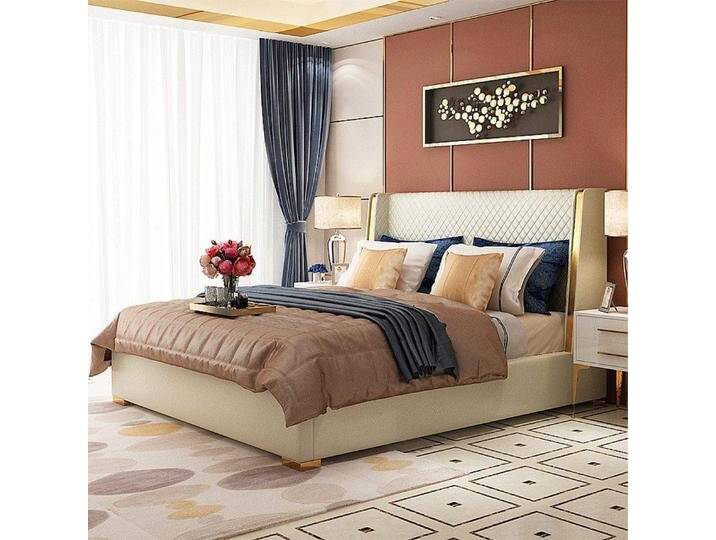 JVmoebel Schlafzimmer-Set Schlafzimmer Bett Möbel Set 3tlg. 2x Nachttisch Konsolen Tische, Made in Europa, weiß, Weiß von OTTO