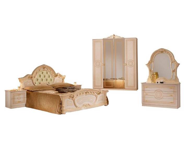 JVmoebel Schlafzimmer-Set Schlafzimmer Set Design Luxus Bett + 2x Nachttische 6tlg, Made in Europa, weiß JVmoebel Schlafzimmer-Set Schlafzimmer Set Design Luxus Bett + 2x Nachttische 6tlg, Made in Europa, weiß von OTTO