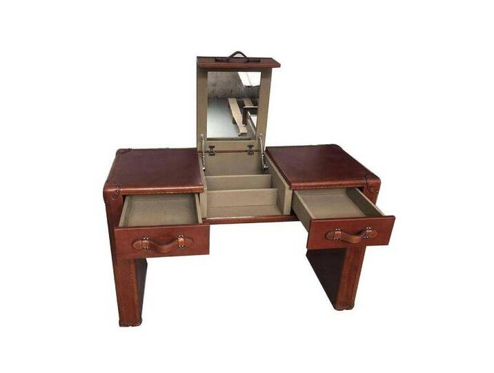JVmoebel Schminktisch Frisiertisch Kosmetiktisch Kommode Hocker Vintage Elegant, Made in Europa, braun JVmoebel Schminktisch Frisiertisch Kosmetiktisch Kommode Hocker Vintage Elegant, Made in Europa, braun von OTTO