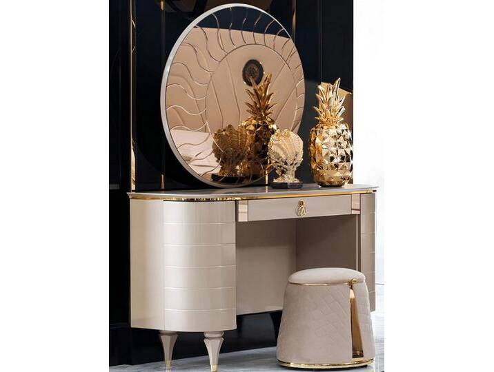 JVmoebel Schminktisch Moderner Schminktisch mit Hocker – 2-teilig, Neuware, Made in Europa, beige JVmoebel Schminktisch Moderner Schminktisch mit Hocker – 2-teilig, Neuware, Made in Europa, beige von OTTO