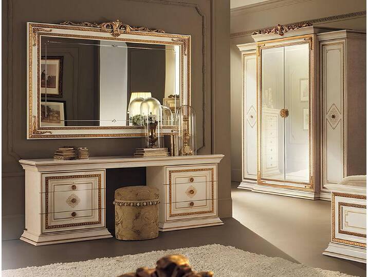JVmoebel Schminktisch Luxus Schlafzimmer mit Spiegel im Rokoko Stil 2tlg, Made in Europa, beige JVmoebel Schminktisch Luxus Schlafzimmer mit Spiegel im Rokoko Stil 2tlg, Made in Europa, beige von OTTO