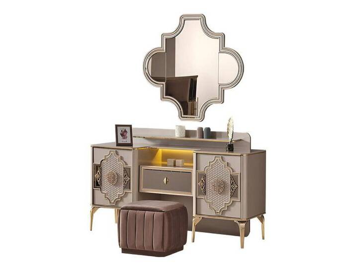 JVmoebel Schminktisch Moderner Beiger Schminktisch Frisierkommode Luxuriöse Schlafzimmer (1-St., Schminktisch), Made in Europa, beige von OTTO