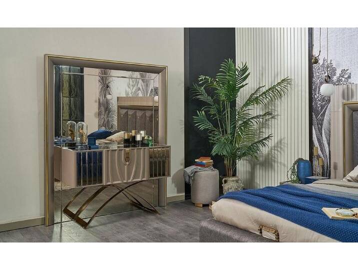 JVmoebel Schminktisch Moderner Holz Schminktisch in Braun für das Schlafzimmer (1-St., Schminktisch), Made in Europa, braun von OTTO