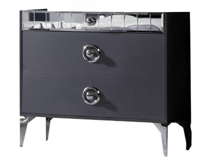 JVmoebel Kommode Moderner Schminktisch mit Glasfläche in Grau für das Schlafzimmer (Kommode), Made in Europa, grau von OTTO