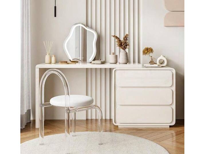 JVmoebel Schminktisch Moderner Weißer Designer Schminktisch mit Schubladen Neuheit (1-St., Nur Schminktisch), Made in Europa, weiß von OTTO