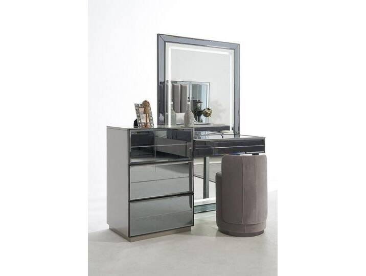 JVmoebel Schminktisch Set Konsole Schlafzimmer Möbel Design Hocker Tisch Modern SOFORT (1-St., Schminktisch), Made in Europa, grau von OTTO