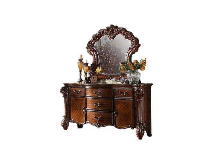 JVmoebel Schminktisch Spiegel Kommode Schrank Kommoden Anrichte Schlafzimmer Set Holz Antik, Made in Europa, braun von OTTO