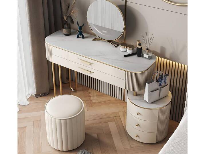 JVmoebel Schminktisch Weißer Schminktisch Designer Schlafzimmer Kosmetiktische (1-St., Nur Schminktisch), Made in Europa, weiß von OTTO