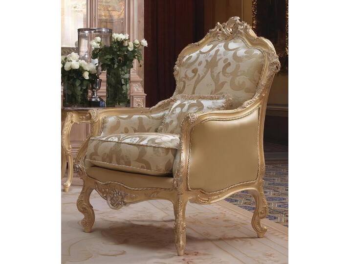 JVmoebel Sessel Bibliothek Lese Stuhl Ohrensessel Polster Italisches Design (Sessel), Made in Europa, beige von OTTO