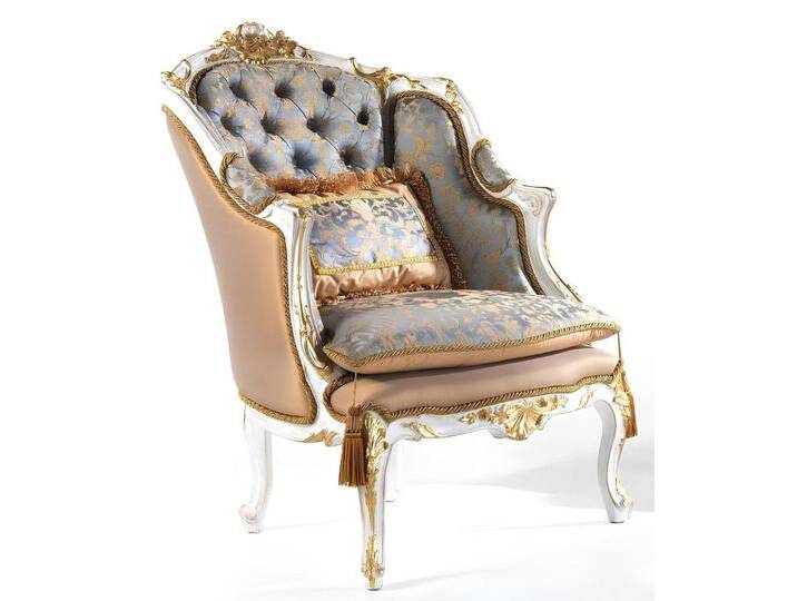 JVmoebel Sessel Bibliothek Lese Stuhl Ohrensessel Sofa Polster Italienische grau (Sessel), Made in Europa, grau von OTTO