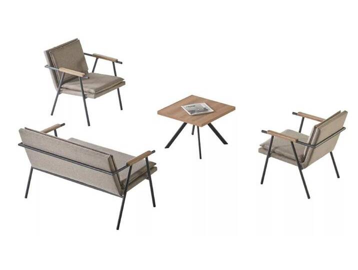 JVmoebel Sessel Designer Arbeitszimmer Sitzmöbel Kaffeetisch 2x Polstersessel 2-Sitzer (Arbeitszimmer-Set 4tlg (2-Sitzer + 2x Sessel + Couchtisch) von OTTO