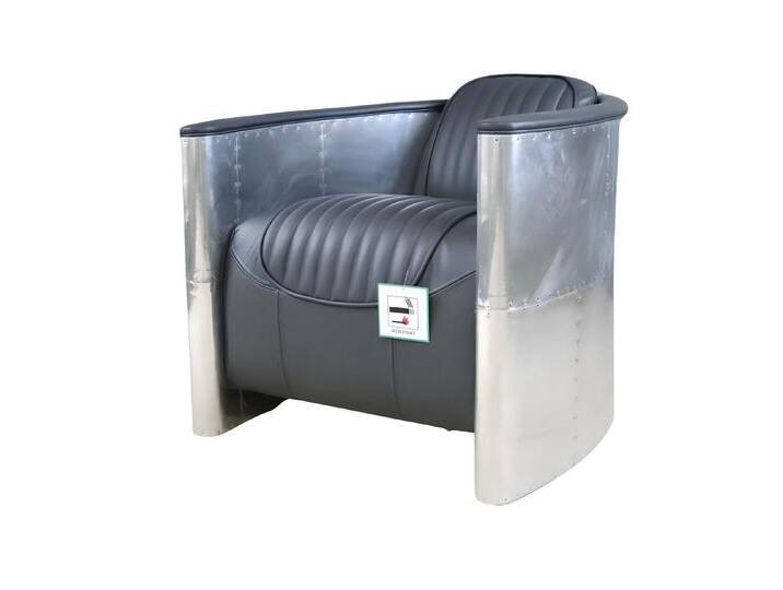 JVmoebel Sessel Echtes Leder Armlehnsessel Cognac Flugzeugdesign Aviator Neu, Made in Europa, schwarz JVmoebel Sessel Echtes Leder Armlehnsessel Cognac Flugzeugdesign Aviator Neu, Made in Europa, schwarz von OTTO