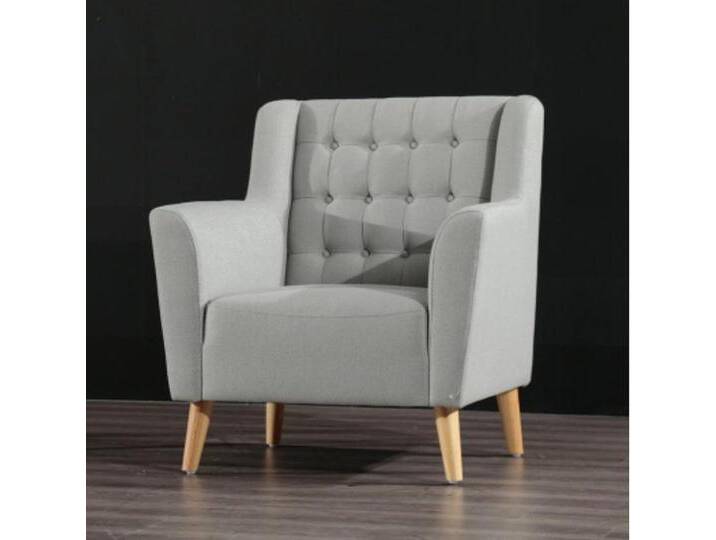 JVmoebel Sessel Eleganter Samt Sessel - Club Lounge Polsterstuhl für Ihr Zuhause, Made in Europa, grau von OTTO