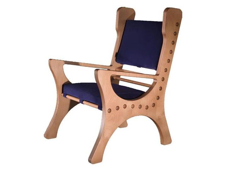 JVmoebel Sessel Esszimmer Stuhl 1 Sitzer Sessel Holz Luxus Klasse Barock Rokoko Möbel (Sessel), Made in Europa, blau von OTTO