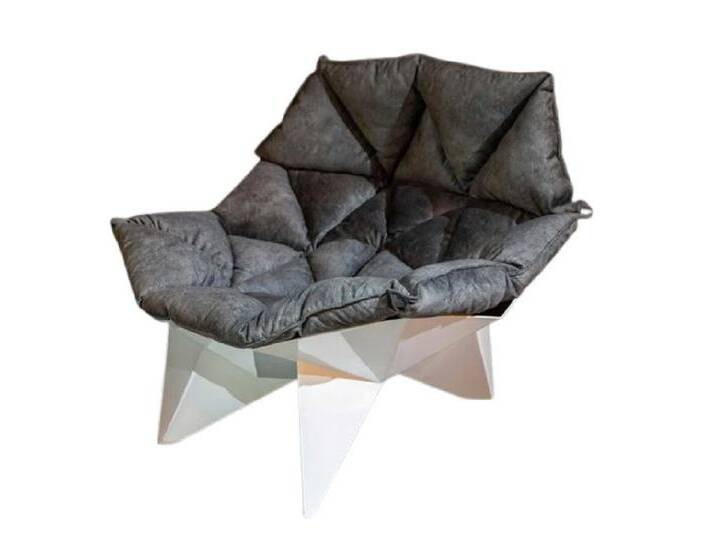 JVmoebel Sessel Luxus Design Couch Sofa Sitzer Textil Lounge Club Polster (1-St., Sessel), Made in Europa, grau von OTTO