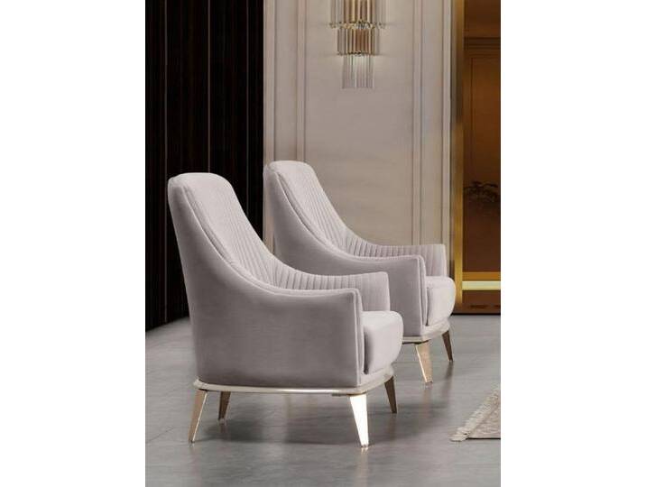 JVmoebel Ohrensessel Moderne graue Ohrensessel im 2er Set aus Polyesterstoff, Made in Europa, grau JVmoebel Ohrensessel Moderne graue Ohrensessel im 2er Set aus Polyesterstoff, Made in Europa, grau von OTTO