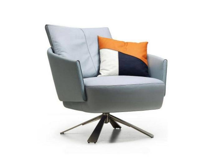 JVmoebel Sessel Moderner Drehstuhl im Designerlook für das Wohnzimmer aus Textil (1-St., Sessel), Made in Europa, grau von OTTO