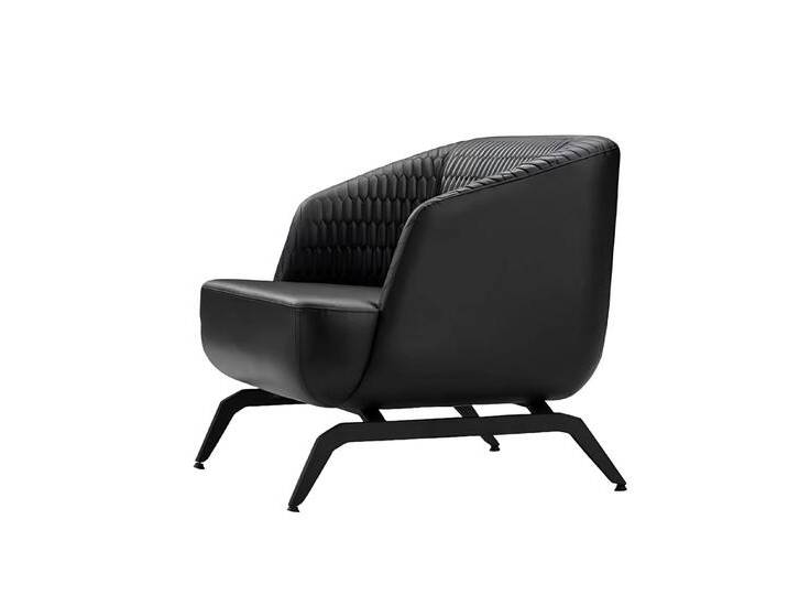 JVmoebel Sessel Moderner Schwarzer Loungesessel Designer Polstermöbel Textil Einsitzer (1-St., Sessel), Made in Europa, schwarz von OTTO