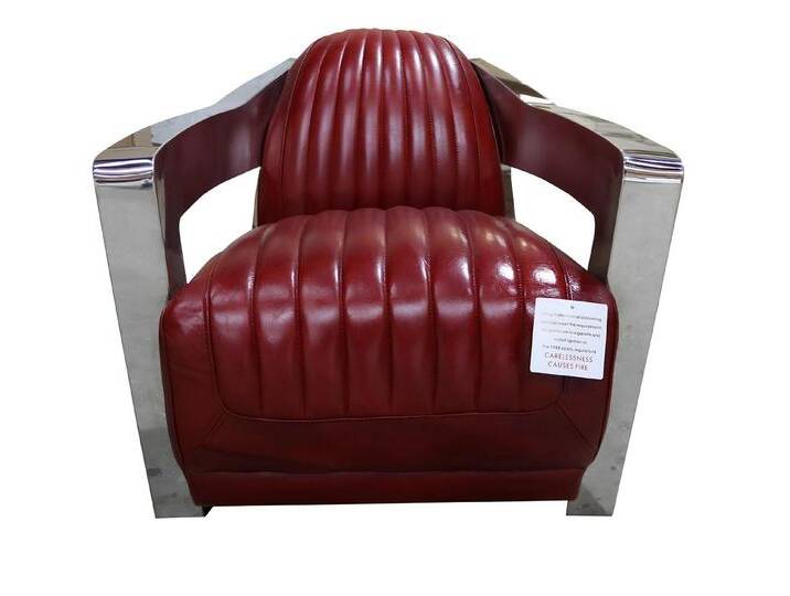 JVmoebel Sessel Retro Rot Ledersessel Echtleder Clubsessel im Vintage Stil, Made in Europa, rot JVmoebel Sessel Retro Rot Ledersessel Echtleder Clubsessel im Vintage Stil, Made in Europa, rot von OTTO