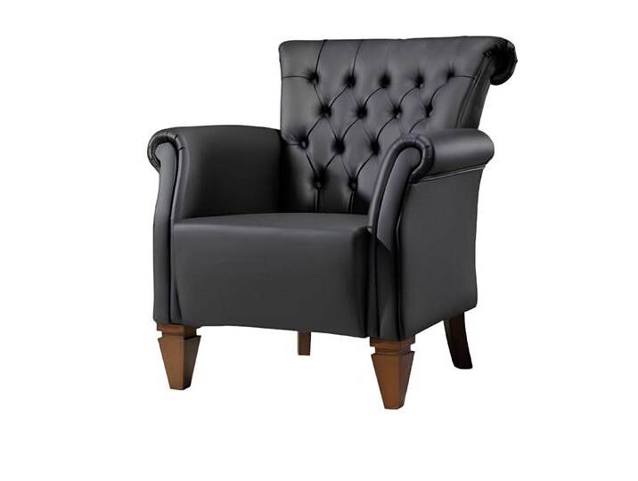 JVmoebel Sessel Schwarzer Chesterfield Lehnsessel Designer Fernsehsessel Polstersessel (1-St., Sessel), Made in Europa, schwarz von OTTO