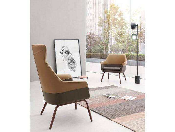 JVmoebel Sessel Sessel Club Lounge Designer Lehn Stuhl Polster Sofa 1 Sitzer Neu Leder (Sessel), Made in Europa, braun von OTTO
