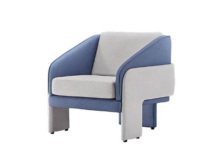 JVmoebel Sessel Weiß-Blauer Einsitzer Polster Relaxsessel Designer Wohnzimmer (1-St., Sessel), Made in Europa, grau von OTTO
