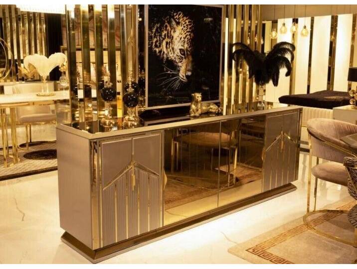 JVmoebel Sideboard Anrichte Hochglanz XXL Kommode Wohnzimmer Möbel Modern Design, Made in Europa, goldfarben von OTTO