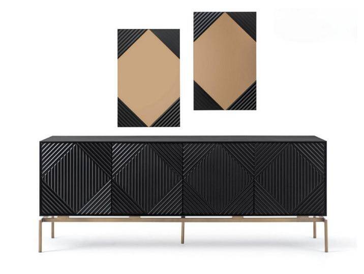 JVmoebel Sideboard Designer Sideboard Anrichte Kommode Buffet Esszimmerschrank (1 St., Sideboard), Made in Europa, schwarz von OTTO