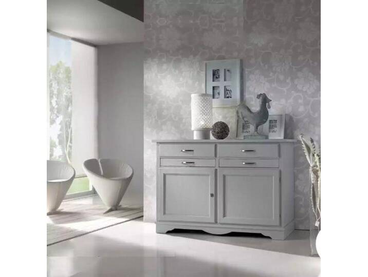 JVmoebel Sideboard Grau Massivholz Sideboard im klassischen Stil aus Italien (1 St., Nur Sideboard), Made in Europa, grau von OTTO