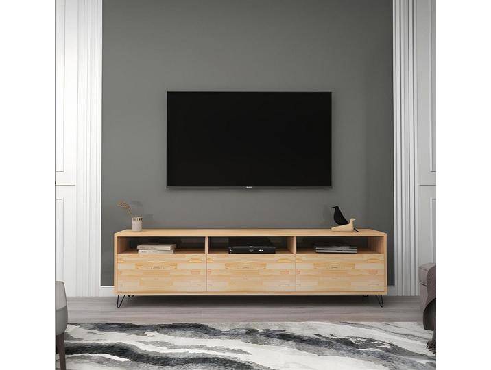 JVmoebel Sideboard Hellbrauner TV-Ständer Designer Lowboard Holz Wohnzimmer (1 St., Sideboard), Made in Europa, beige von OTTO