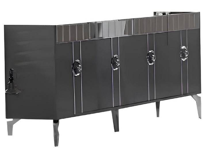 JVmoebel Sideboard Moderne Designer Sideboard Lowboard Kommode grau Anrichte Möbel, Made in Europe, schwarz von OTTO