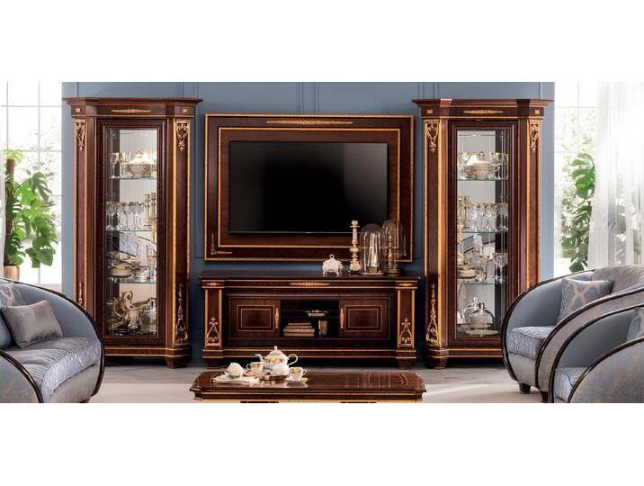 JVmoebel Sideboard Rokoko Barock Vitrine Wohnwand Schrank Wandregal, Made in Europa, braun JVmoebel Sideboard Rokoko Barock Vitrine Wohnwand Schrank Wandregal, Made in Europa, braun von OTTO