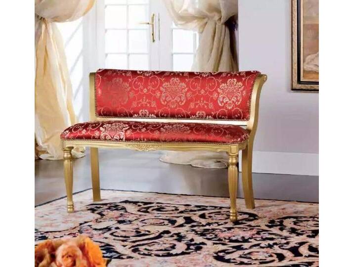 JVmoebel Sitzbank Klassische Designer Möbel für das Wohnzimmer im Polster-Stil (1-St), Made in Europa, rot von OTTO