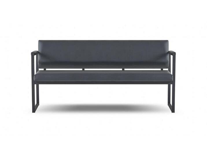 JVmoebel Sitzbank Schwarzer Wartezimmer Dreisitzer Luxuriöse Büro Sitzmöbel Leder 3-er (3-Sitzer), Made in Europa, schwarz von OTTO