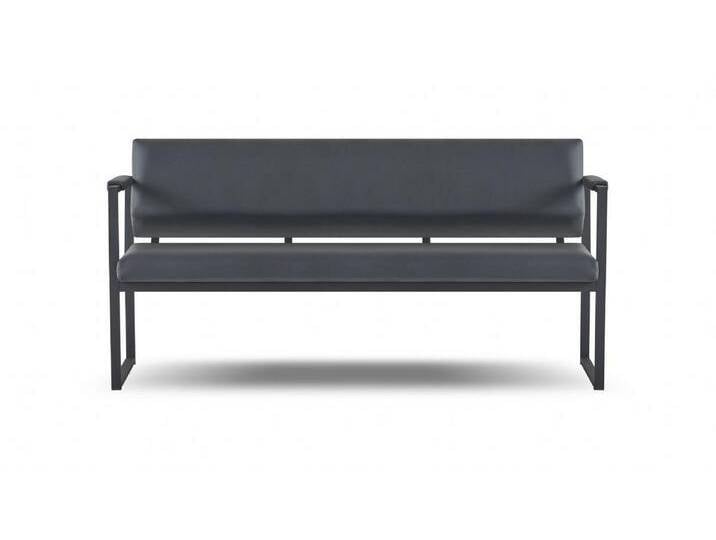 JVmoebel Sitzbank Schwarzer Wartezimmer Dreisitzer Luxuriöse Büro Sitzmöbel Leder 3-er (3-Sitzer), Made in Europa, schwarz von OTTO