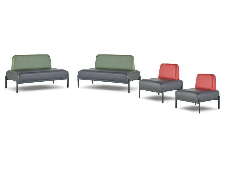 JVmoebel Sitzbank Wartebank Empfangssofa Lounge Sofa Sitzbank Patienten Empfangsbereich (Sofa-Set 4tlg (2x 2-Sitzer + 2x Sessel), Made in Europa von OTTO