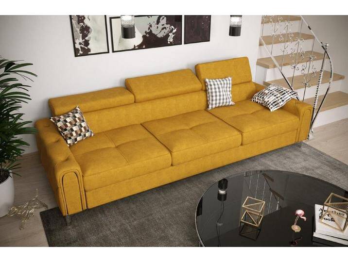 JVmoebel Sofa 3-Sitzer Kunstleder Couch Polster Luxus Möbel Dreisitzer Sofa, Made in Europa, gelb, Gelb von OTTO
