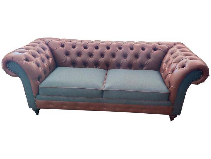 JVmoebel Chesterfield-Sofa Chesterfield Dreisitzer Sofa in Braun – 3-Sitzer Couch, Made in Europa, braun von OTTO