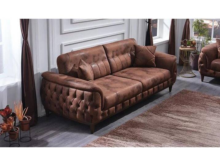 JVmoebel Sofa Design Sofa 3 Siter Leder Modern Luxus Sofa Dreisitzer Couch, Made in Europa, braun von OTTO