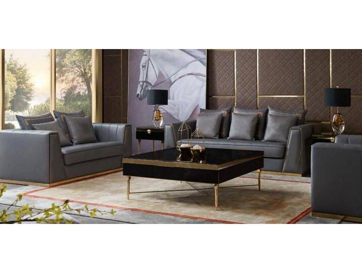 JVmoebel Sofa Dreisitzer Couch Modern Couch Polster Sofa 3 Sitzer Leder Couchen, Made in Europa, schwarz von OTTO