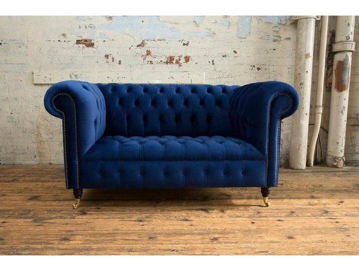 JVmoebel Chesterfield-Sofa Exklusive Chesterfield Couch aus hochwertigem Designer-Stoff, Made in Europa, blau JVmoebel Chesterfield-Sofa Exklusive Chesterfield Couch aus hochwertigem Designer-Stoff, Made in Europa, blau von OTTO