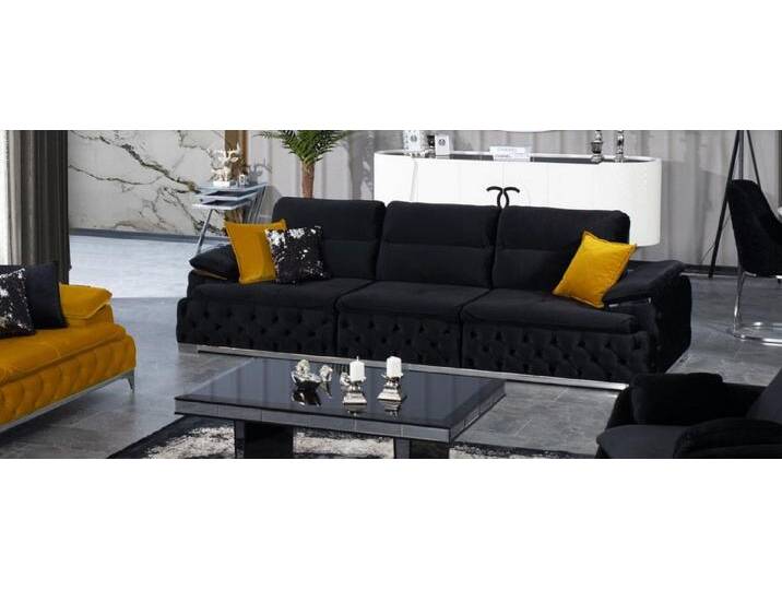 JVmoebel 4-Sitzer Italienisches Design 4-Sitzer Sofa mit Polsterung Möbelstück, Made in Europa, schwarz JVmoebel 4-Sitzer Italienisches Design 4-Sitzer Sofa mit Polsterung Möbelstück, Made in Europa, schwarz von OTTO