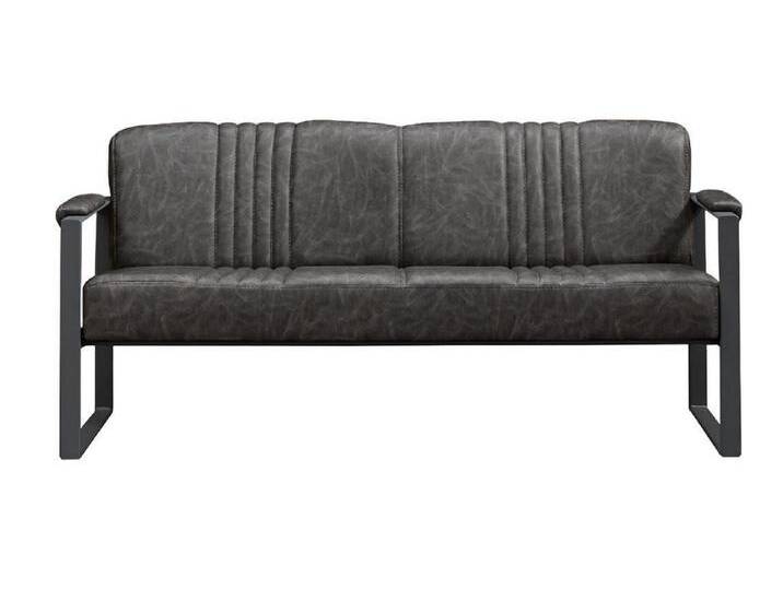 JVmoebel Sofa Luxus Leder Couch für Wohnzimmer - 3 Sitzer Polster Möbel, Made in Europa, grau von OTTO
