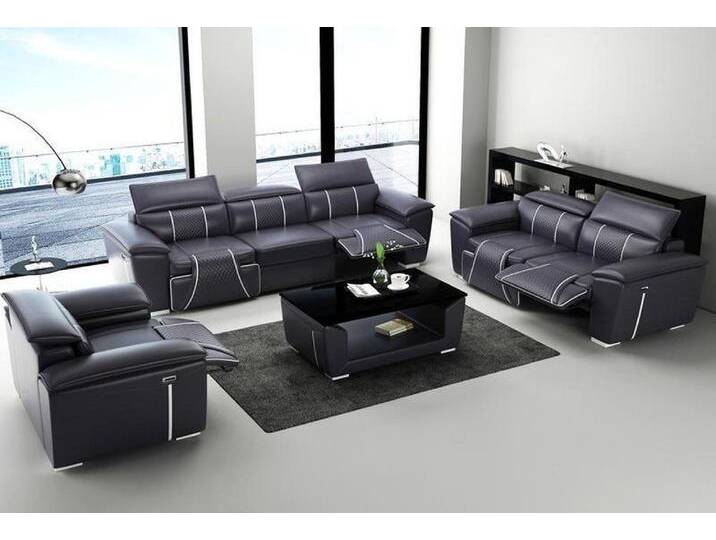 JVmoebel Sofa Vielseitiges Leder-Sofa – Dreisitzer für entspannte Momente, Made in Europa, schwarz JVmoebel Sofa Vielseitiges Leder-Sofa – Dreisitzer für entspannte Momente, Made in Europa, schwarz von OTTO