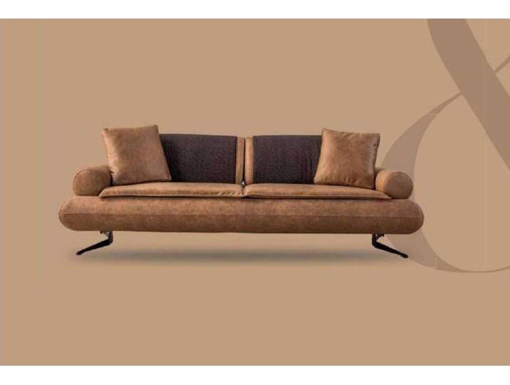 JVmoebel Sofa Zweisitzer Sofa 3 Sitzer Sofas Braun Kunstleder Wohnzimmer Luxus Sitz, 1 Teile, Made in Europa, braun von OTTO