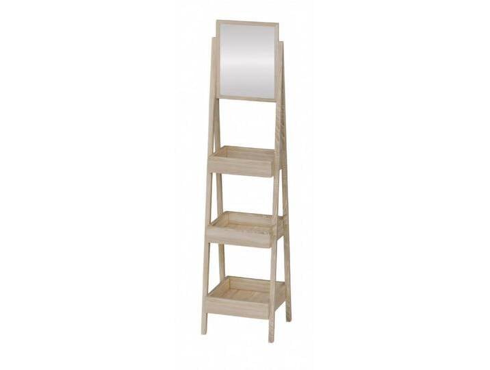 JVmoebel Standregal Elegantes Beiges Regal mit Spiegel aus Holz und Glas, Made in Europe, beige von OTTO