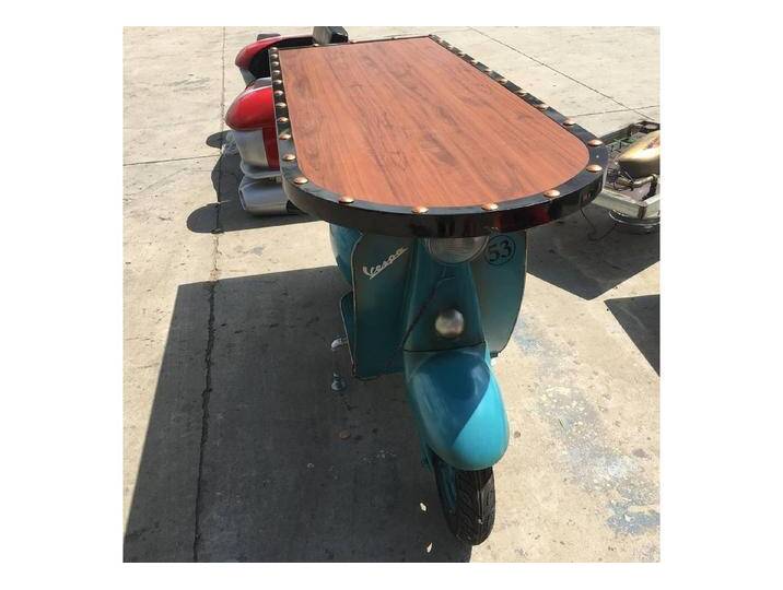 JVmoebel Stehtisch Bartisch Vintage Buffet Konsolentisch Tresen Barregal Tische Roller, Made in Europa, blau von OTTO