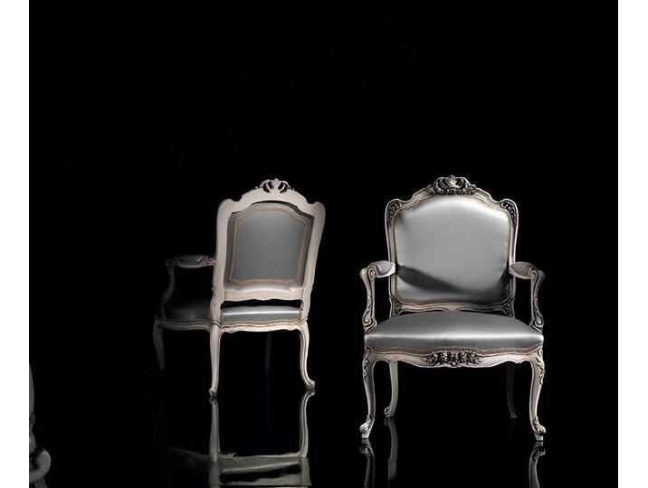 JVmoebel Stuhl Design Massivholz Armlehnen Luxus Sessel Esszimmer Wohnzimmer Möbel, Made in Europa, grau von OTTO